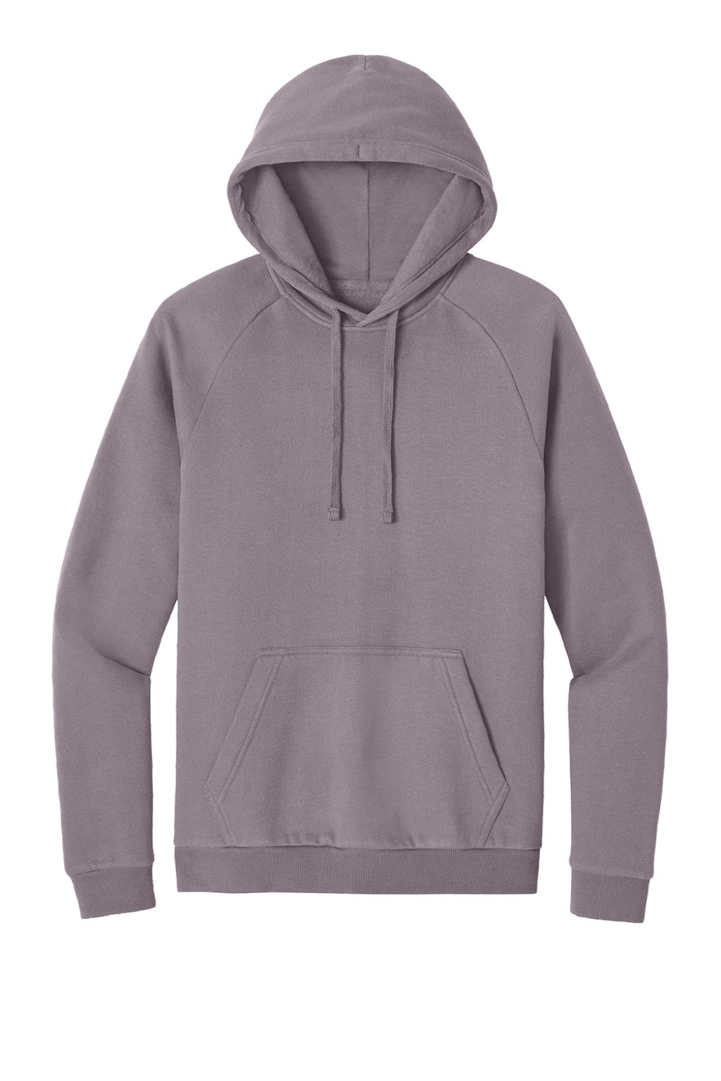 District DT7800 Mens Cloud Fleece Hooded Sweatshirt Hoodie w/ Pouch Pocket Smoky Amethyst Flat Front