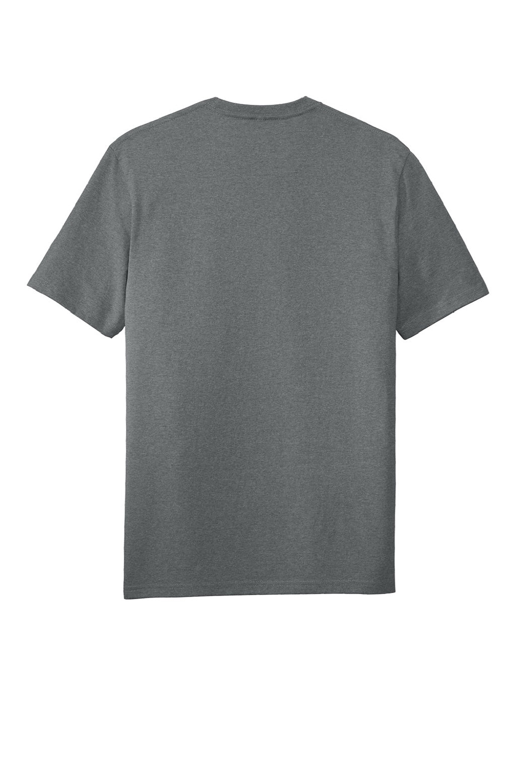 District DT8000 Mens Re-Tee Short Sleeve Crewneck T-Shirt Heather Deep Grey Flat Back
