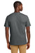 District DT8000 Mens Re-Tee Short Sleeve Crewneck T-Shirt Heather Deep Grey Model Back