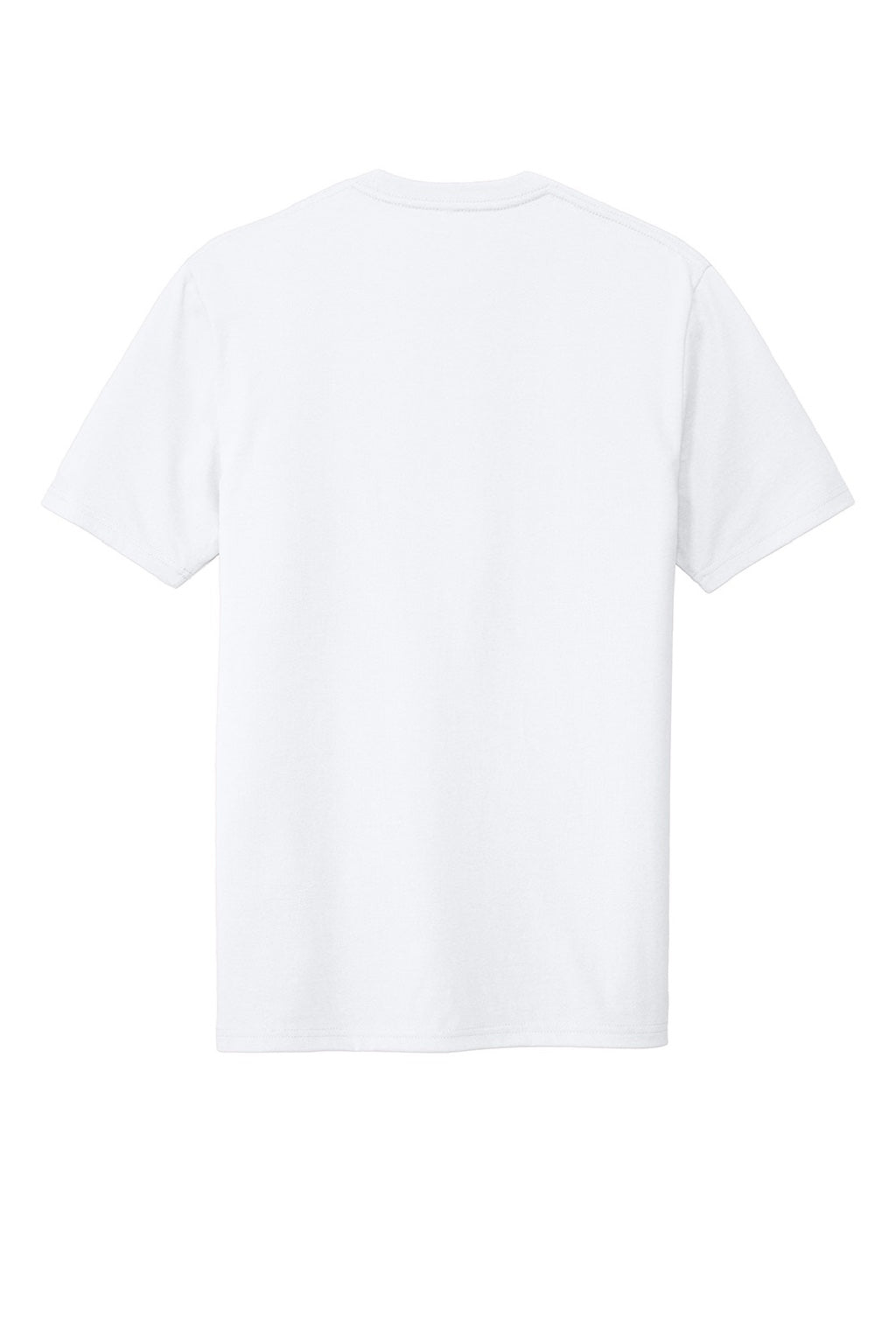 District DT8000 Mens Re-Tee Short Sleeve Crewneck T-Shirt White Flat Back