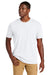 District DT8000 Mens Re-Tee Short Sleeve Crewneck T-Shirt White Model Front