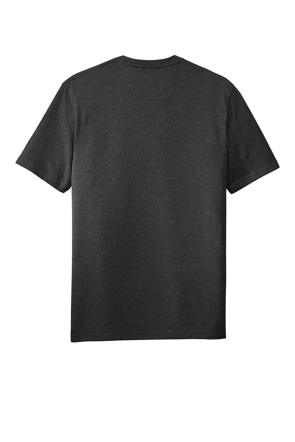District DT8000 Mens Re-Tee Short Sleeve Crewneck T-Shirt Heather Charcoal Grey Flat Back