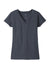 District DT8001 Womens Re-Tee Short Sleeve V-Neck T-Shirt Heather Navy Blue Flat Front