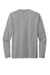 District DT8003 Mens Re-Tee Long Sleeve Crewneck T-Shirt Heather Light Grey Flat Back