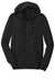 District DT800 Mens The Concert Fleece Full Zip Hooded Sweatshirt Hoodie w/ Pockets Black Flat Front