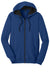 District DT800 Mens The Concert Fleece Full Zip Hooded Sweatshirt Hoodie w/ Pockets Deep Royal Blue Flat Front