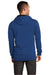 District DT800 Mens The Concert Fleece Full Zip Hooded Sweatshirt Hoodie w/ Pockets Deep Royal Blue Model Back