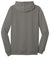 District DT800 Mens The Concert Fleece Full Zip Hooded Sweatshirt Hoodie w/ Pockets Grey Flat Back