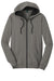 District DT800 Mens The Concert Fleece Full Zip Hooded Sweatshirt Hoodie w/ Pockets Grey Flat Front