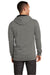 District DT800 Mens The Concert Fleece Full Zip Hooded Sweatshirt Hoodie w/ Pockets Grey Model Back