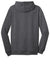 District DT800 Mens The Concert Fleece Full Zip Hooded Sweatshirt Hoodie w/ Pockets Heather Charcoal Grey Flat Back