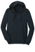 District DT800 Mens The Concert Fleece Full Zip Hooded Sweatshirt Hoodie w/ Pockets New Navy Blue Flat Front