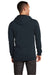 District DT800 Mens The Concert Fleece Full Zip Hooded Sweatshirt Hoodie w/ Pockets New Navy Blue Model Back