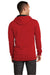 District DT800 Mens The Concert Fleece Full Zip Hooded Sweatshirt Hoodie w/ Pockets New Red Model Back