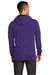 District DT800 Mens The Concert Fleece Full Zip Hooded Sweatshirt Hoodie w/ Pockets Purple Model Back