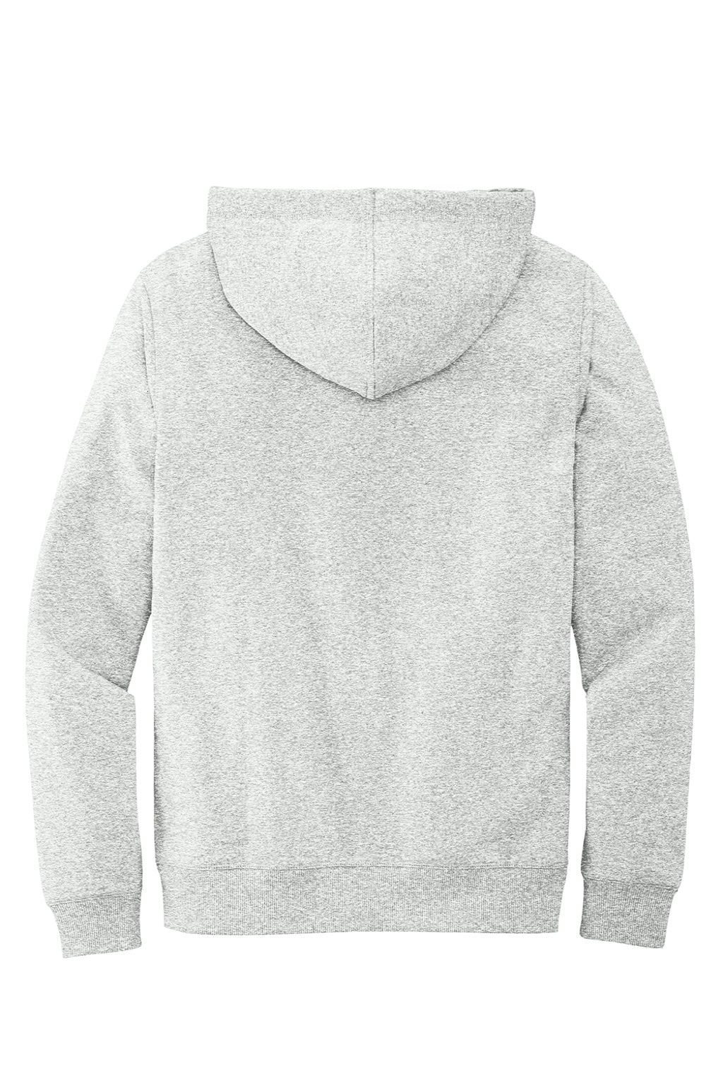 District DT8100 Mens Re-Fleece Hooded Sweatshirt Hoodie w/ Pouch Pocket Ash Grey Flat Back