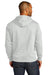 District DT8100 Mens Re-Fleece Hooded Sweatshirt Hoodie w/ Pouch Pocket Ash Grey Model Back