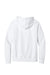 District DT8100 Mens Re-Fleece Hooded Sweatshirt Hoodie w/ Pouch Pocket White Flat Back