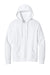 District DT8100 Mens Re-Fleece Hooded Sweatshirt Hoodie w/ Pouch Pocket White Flat Front
