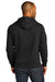 District DT8100 Mens Re-Fleece Hooded Sweatshirt Hoodie w/ Pouch Pocket Black Model Back