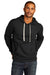 District DT8100 Mens Re-Fleece Hooded Sweatshirt Hoodie w/ Pouch Pocket Black Model Front