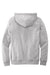 District DT8100 Mens Re-Fleece Hooded Sweatshirt Hoodie w/ Pouch Pocket Heather Light Grey Flat Back