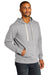 District DT8100 Mens Re-Fleece Hooded Sweatshirt Hoodie w/ Pouch Pocket Heather Light Grey Model 3q