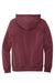 District DT8100 Mens Re-Fleece Hooded Sweatshirt Hoodie w/ Pouch Pocket Heather Maroon Flat Back