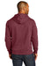 District DT8100 Mens Re-Fleece Hooded Sweatshirt Hoodie w/ Pouch Pocket Heather Maroon Model Back
