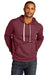 District DT8100 Mens Re-Fleece Hooded Sweatshirt Hoodie w/ Pouch Pocket Heather Maroon Model Front