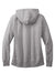 District DT8101 Womens Re-Fleece Hooded Sweatshirt Hoodie w/ Pouch Pocket Heather Light Grey Flat Back
