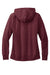 District DT8101 Womens Re-Fleece Hooded Sweatshirt Hoodie w/ Pouch Pocket Heather Maroon Flat Back