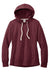 District DT8101 Womens Re-Fleece Hooded Sweatshirt Hoodie w/ Pouch Pocket Heather Maroon Flat Front