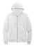 District DT8102 Mens Re-Fleece Full Zip Hooded Sweatshirt Hoodie w/ Pockets Ash Grey Flat Front