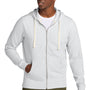 District Mens Re-Fleece Full Zip Hooded Sweatshirt Hoodie w/ Pockets - Ash Grey