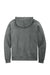 District DT8102 Mens Re-Fleece Full Zip Hooded Sweatshirt Hoodie w/ Pockets Heather Deep Grey Flat Back