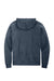 District DT8102 Mens Re-Fleece Full Zip Hooded Sweatshirt Hoodie w/ Pockets Heather Navy Blue Flat Back