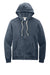 District DT8102 Mens Re-Fleece Full Zip Hooded Sweatshirt Hoodie w/ Pockets Heather Navy Blue Flat Front