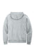 District DT8102 Mens Re-Fleece Full Zip Hooded Sweatshirt Hoodie w/ Pockets Heather Light Grey Flat Back