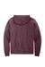District DT8102 Mens Re-Fleece Full Zip Hooded Sweatshirt Hoodie w/ Pockets Heather Maroon Flat Back