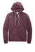 District DT8102 Mens Re-Fleece Full Zip Hooded Sweatshirt Hoodie w/ Pockets Heather Maroon Flat Front