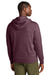 District DT8102 Mens Re-Fleece Full Zip Hooded Sweatshirt Hoodie w/ Pockets Heather Maroon Model Back
