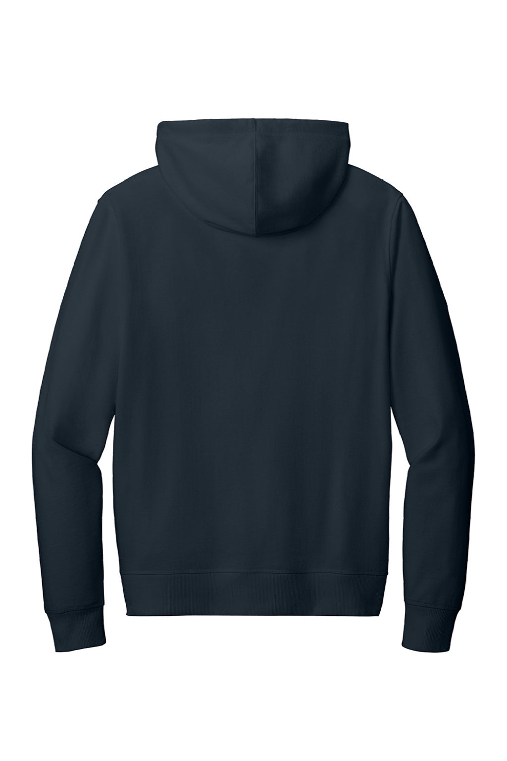 District DT8102 Mens Re-Fleece Full Zip Hooded Sweatshirt Hoodie w/ Pockets True Navy Blue Flat Back