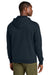 District DT8102 Mens Re-Fleece Full Zip Hooded Sweatshirt Hoodie w/ Pockets True Navy Blue Model Back