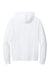 District DT8102 Mens Re-Fleece Full Zip Hooded Sweatshirt Hoodie w/ Pockets White Flat Back