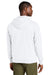 District DT8102 Mens Re-Fleece Full Zip Hooded Sweatshirt Hoodie w/ Pockets White Model Back