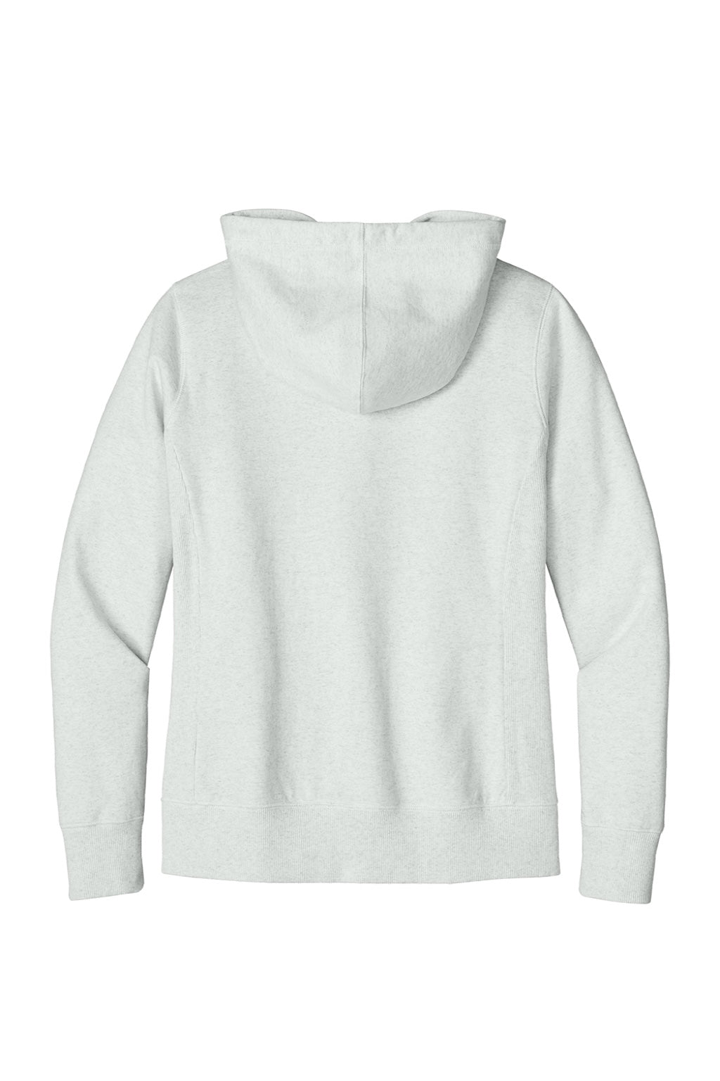 District DT8103 Womens Re-Fleece Full Zip Hooded Sweatshirt Hoodie w/ Pockets Ash Grey Flat Back