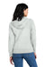 District DT8103 Womens Re-Fleece Full Zip Hooded Sweatshirt Hoodie w/ Pockets Ash Grey Model Back