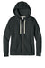 District DT8103 Womens Re-Fleece Full Zip Hooded Sweatshirt Hoodie w/ Pockets Heather Charcoal Grey Flat Front