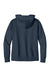 District DT8103 Womens Re-Fleece Full Zip Hooded Sweatshirt Hoodie w/ Pockets Heather Navy Blue Flat Back